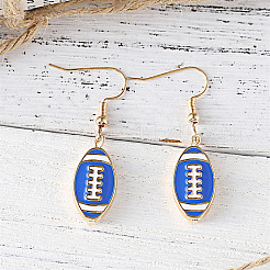 Rugby Zinc Alloy Enamel Pendant Necklaces & Dangle Earrings Sets&nbsp;FS-WGFCE0C-05