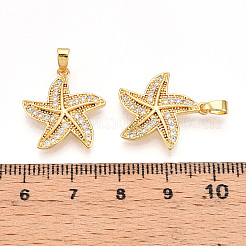 Brass Micro Pave Cubic Zirconia Pendants&nbsp;KK-T070-86G