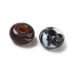 トウトーンアクリルビーズ  天然石風  ロンデル  ミックスカラー  13.5~14x7mm  穴：5mm&nbsp;X-OACR-C040-07