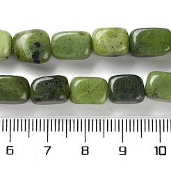 天然カナダ翡翠ビーズ連売り  直方体の  7.5~11.5x5.5~9x5.5~9mm  穴：1mm  約41~42個/連  14.96~15.83インチ（38~40.2cm）&nbsp;G-P497-01D-01