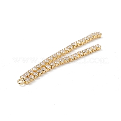 Brass Rhinestone Cup Chains Tassel Big Pendants&nbsp;KK-P227-11G