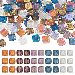 100Pcs 5 Colors Electroplate Transparent Glass Beads&nbsp;EGLA-TA0013-14
