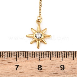 304 Stainless Steel Crystal Rhinestone Sun Long Tassel Y Necklaces for Women&nbsp;SA-CBA48C7-04G