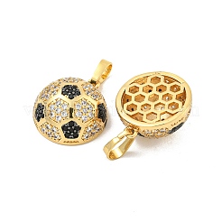 Rack Plating Brass Micro Pave Cubic Zirconia Pendants&nbsp;KK-P277-05G