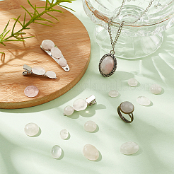 36Pcs 6 Style Natural Rose Quartz Cabochons&nbsp;G-SC0001-74