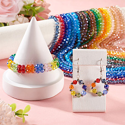 25 Strands 25 Colors Electroplate Glass Beads Strands&nbsp;EGLA-TA0001-92B