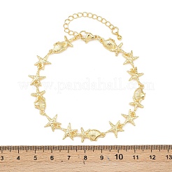 Brass Link Chain Bracelets for Women&nbsp;BJEW-A090-06B-G