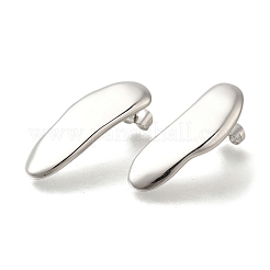 女性用304ステンレススチール楕円スタッドピアス  ステンレス鋼色  30.5x11mm&nbsp;EJEW-S227-51P
