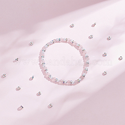 100Pcs Brass Grade A Rhinestone Flat Round Spacer Beads&nbsp;RB-UN0001-09