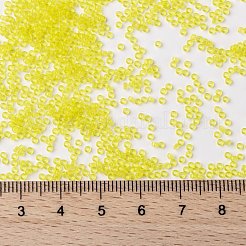 MIYUKIラウンドロカイユビーズ  日本製シードビーズ  （rr136)透明黄色  15/0  1.5mm  穴：0.7mm  約5555PCS /ボトル  10 G /ボトル&nbsp;SEED-JP0010-RR0136