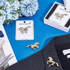4Pcs Horse Alloy Brooch&nbsp;JEWB-PH0001-55G