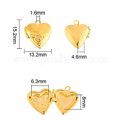 10Pcs Brass Locket Pendants&nbsp;KK-FP0001-01