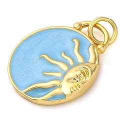Brass Enamel Pendants&nbsp;KK-K339-04A-G