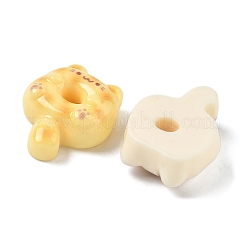 樹脂カボション  ドーナツ猫の形  ミックスカラー  25.5~27x20.5~21.5x9mm&nbsp;X-CRES-Q011-01A