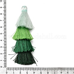 ポリエステルタッセルペンダント  芝生の緑  84~85x28~35mm&nbsp;FIND-D303-02S