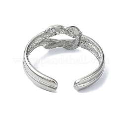 女性用304ステンレススチールカフリング  ステンレス鋼色  調整可能  7.5mm&nbsp;RJEW-M019-61P