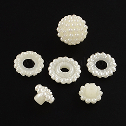 ABSプラスチックパール調ビーズ  ベリービーズ  ラウンド組み合わせビーズ  乳白色  12mm  穴：1.5mm&nbsp;X-MACR-R553-12mm-04