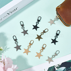 10Pcs 5 Colors Alloy Zipper Puller&nbsp;FIND-CP0003-09