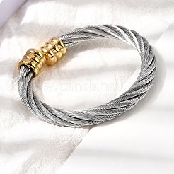 304 Stainless Steel Cuff Bangles&nbsp;BJEW-P310-26A-GP