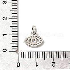 CZ Brass Micro Pave Cubic Zirconia Evil Eye Charms&nbsp;ZIRC-L018-10P