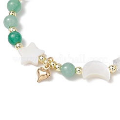 Natural & Synthetic Gemstone Round Beads Stretch Bracelets for Women&nbsp;BJEW-JB11663