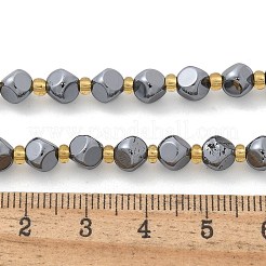 テラヘルツ石の丸いビーズの連売り  ファセット（6ファセット）  シードビーズで  6mm  約64個/連  15.55''（39.5センチメートル）&nbsp;G-R002-01A
