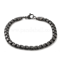 304 Stainless Steel Box Chains Bracelets for Women Men&nbsp;BJEW-A031-04A-AS