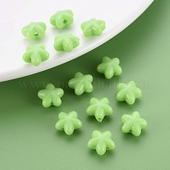 不透明なアクリルビーズ  スター  薄緑  10x10.5x6mm  穴：1.6mm  約1690個/500g&nbsp;MACR-S373-26-A05