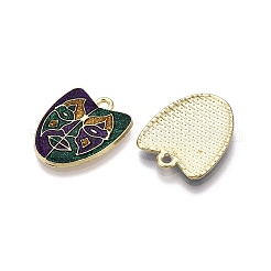 Carnival/Mardi Gras Theme Alloy Enamel & Glitter Powder Pendants&nbsp;ENAM-T020-53E-RS