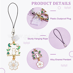 10Pcs Alloy Enamel Mobile Straps&nbsp;HJEW-OC00066