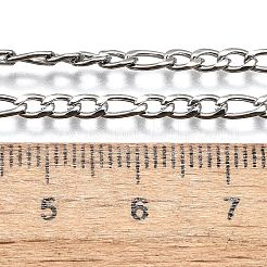 変色しにくい304ステンレススチール製フィガロチェーンネックレス  ステンレス鋼色  17.91インチ（45.5cm）  3mm&nbsp;STAS-K168-03P