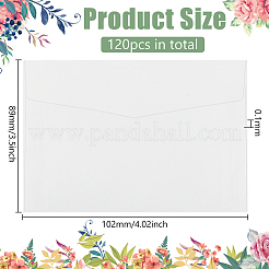 紙封筒  カードホルダー保護封筒  長方形  ホワイトスモーク  102x70x0.1mm&nbsp;AJEW-WH0561-15