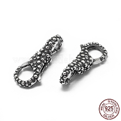 タイ 925 スターリングシルバー カニカン  アンティークシルバー  24.5x11x9mm  穴：5mm&nbsp;STER-L057-006AS