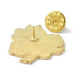 ストロベリー＆フロッグエナメルピン  洋服バッグ用のかわいい合金エナメルブローチピン  ゴールドカラー  レッド  28x30.5x9.5mm  ピン：1mm&nbsp;JEWB-P008-C04