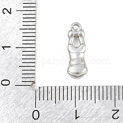 304ステンレススチールチャーム  水着チャーム  ステンレス鋼色  15x5.5x2mm  穴：1mm&nbsp;SA-CBABA5E-07P-03