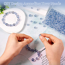 Frosted Transparent Glass Bead Strands&nbsp;GLAA-TA0002-77B
