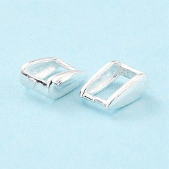 925スターリングシルバーアイスピック・ピン・ベイル  長方形  銀  9x7x3.5mm  内径：4x6mm  ピン：0.8mm&nbsp;STER-Z001-016B-S