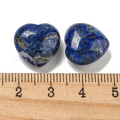 天然石ラピスラズリビーズ  片穴  ハート  15.5x15.5x8mm  穴：1mm&nbsp;G-P531-A11-01