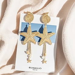 Alloy Dangle Stud Earrings&nbsp;WG899D0-01