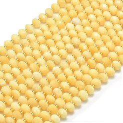 Natural Yellow Jade Beads Strands&nbsp;LS-G-P573-A50-01
