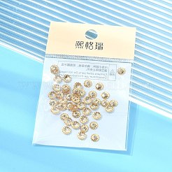 シェグレース真鍮ビーズキャップ  カドミウムフリー＆ニッケルフリー＆鉛フリー  花  18KGP本金メッキ  5x5x1mm  穴：1mm&nbsp;XGRPCU482-285G