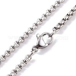 304ステンレススチールエナメルネックレス  生命の木のペンダントネックレス  ステンレス鋼色  19.61インチ（49.8cm）&nbsp;NJEW-Q338-04P