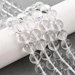 Round Natural Quartz Crystal Bead Strands&nbsp;G-H1648-10mm-01N-AAA