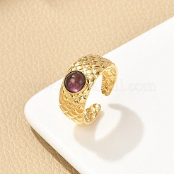 Natural Gemstone Finger Rings&nbsp;RJEW-K290-11G