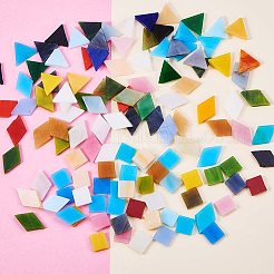 ガラスカボション  混合図形  ミックスカラー  10~15x3~10x3mm&nbsp;GLAA-PH0007-22