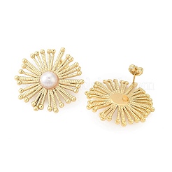 304 Stainless Steel Flower Stud Earrings&nbsp;EJEW-Z073-01G