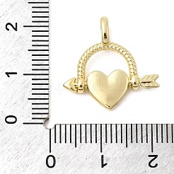合金ペンダント  ハートチャーム  ラックめっき  ゴールドカラー  19x19x5mm  穴：4x2mm&nbsp;FIND-K028-04G