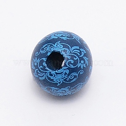 Printed Natural Wood Beads&nbsp;WOOD-TAC0007-60G