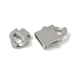 316サージカルステンレススチール製バヨネットクラスプ  オーバル  ステンレス鋼色  32x17.5x5mm  穴：4.5x6.5mm&nbsp;STAS-H234-02P-03