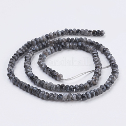 天然ラルビカイトビーズ連売り  多面カット  ロンデル  4~4.5x2~2.5mm  穴：1mm  約150個/連  15.1インチ〜15.3インチ（38.5~39cm）&nbsp;G-K255-19